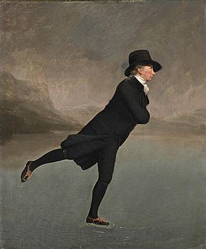 Reverend Robert Walker (1755 - 1808) Skating on Duddingston Loch.jpg