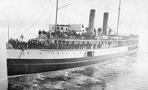 SS Islander in 1897, leaving Vancouver, BC for Skagway Bay.