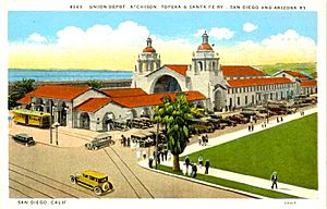 San Diego-Union Depot post card ca 1920