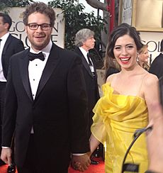 Seth Rogen & Lauren Miller @ 69th Annual Golden Globes Awards (cropped)