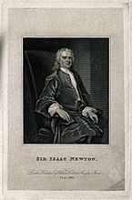 Sir Isaac Newton. Line engraving after J. Vanderbank, 1720. Wellcome V0004268ER