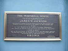 Site of James W. Jackson's hotel plaque, Alexandria, VA