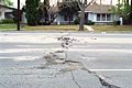 Street Damage After Northridge Earthquake