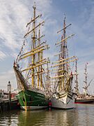 Tall Ship races Harlingen 2014 - Alexander von Humboldt II and Sorlandet in the back Stad Amsterdam