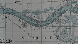Thames wharf map 1905 London Bridge to Limehouse