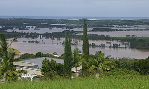 Tweed River Floods from Terranora