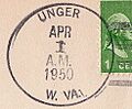 Unger WV Postmark