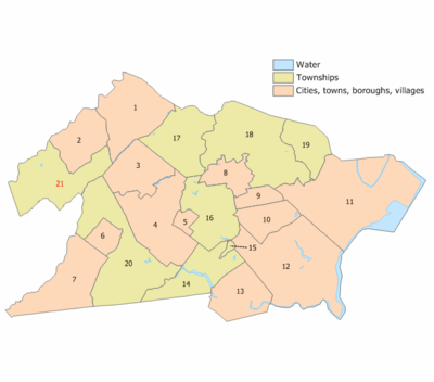 Union County, New Jersey Municipalities