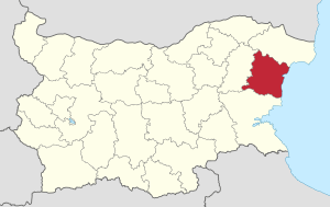 Location of Varna Province in Bulgaria