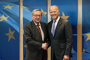 Vice President Joe Biden with Jean-Claude Juncker