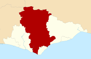 Wealden East Sussex UK district map