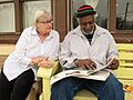 2014.12.17 linda shearer and jesse lott at project row houses, photo by pete gershon