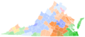 2025 Virginia Democratic lieutenant governor primary election results map by county