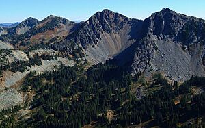 Antler and Dege peaks seen from McNeeley Peak