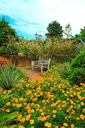 Bench at riverbanks zoo garden 5273