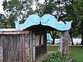 Blue whale of Catoosa - kissing whales sign
