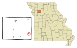 Location of Braymer, Missouri