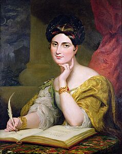 Caroline Norton (1808-77) society beauty and author by GH, Chatsworth Coll.