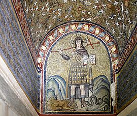 Christ treading the beasts - Chapel of Saint Andrew - Ravenna 2016