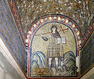 Christ treading the beasts - Chapel of Saint Andrew - Ravenna 2016