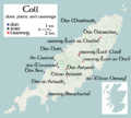 Coll map (duns, hillforts, and crannogs)