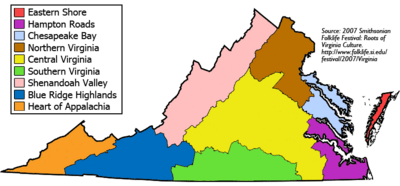 Cultural Regions of Virginia