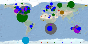 Earth Impact Database world map