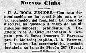 Fundacion club bocajuniors 1905