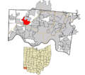 Hamilton County Ohio Incorporated and Unincorporated areas Taylor Creek highlighted