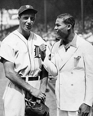 Hank Greenberg and Joe Louis 1935