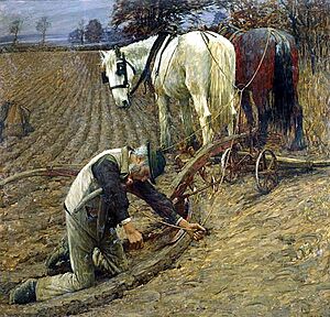Henry Herbert La Thangue - The Last Furrow 1895