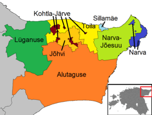 Ida-Viru municipalities 2017