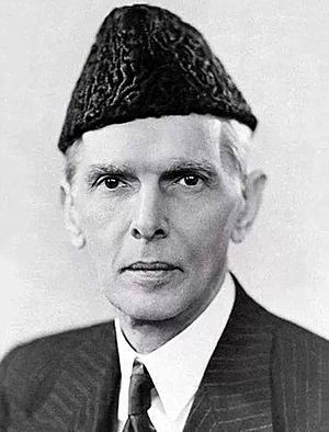 A view of Jinnah's face late in life