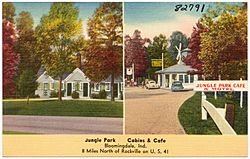 Jungle Park Cabins and Café, Bloomingdale, Ind., 8 miles north of Rockville on U. S. 41 (82791).jpg
