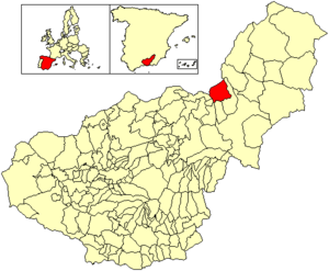 Location of Cuevas del Campo