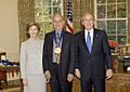 Louis Auchincloss with President Bush
