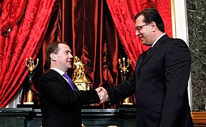 Lupu with Medvedev