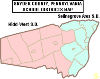 Map of Snyder County Pennsylvania School Districts