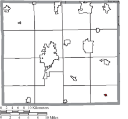 Location of Mount Eaton in Wayne County