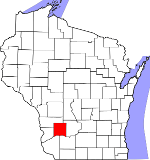 Map of Wisconsin highlighting Richland County