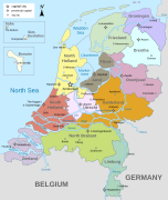 Map provinces Netherlands-en