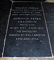 Memorial stone William Shield and Johann Peter Salomon