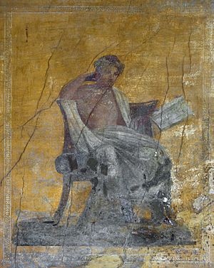 Menander fresco Pompeii Italy
