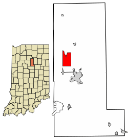 Location of Mexico in Miami County, Indiana.