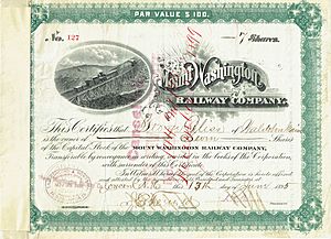 Mount Washington Railway Company 1895