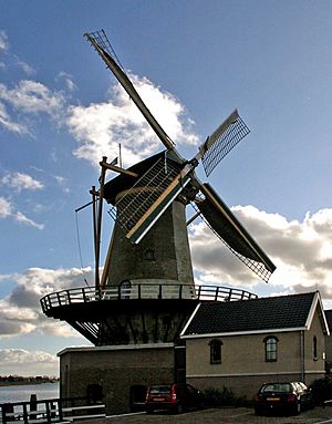 Wind mill "Windlust" in Nieuwerkerk aan den IJssel
