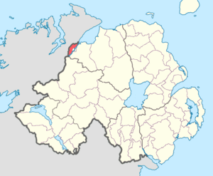 Location of North West Liberties of Londonderry, County Londonderry, Northern Ireland.
