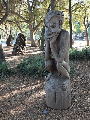 Papua New Guinea Sculpture Garden at Stanford University, "The Thinker" 1