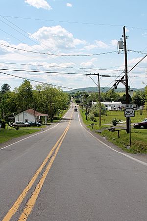 Pennsylvania Route 254 looking west in Rohrsburg