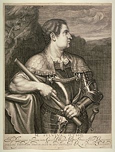 Portrait of M. Silvius Otho, Roman Emperor by Robert Van Voerst after Tiziano Vecellio